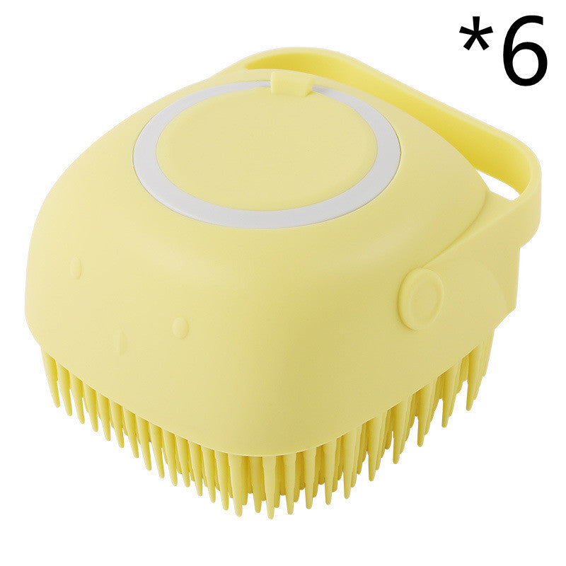 Silicone Dog Bath Massage Gloves Brush Pet Cat Bathroom Cleaning Tool Comb Brush for Dog Can Pour Shampoo Dog Grooming Supplies